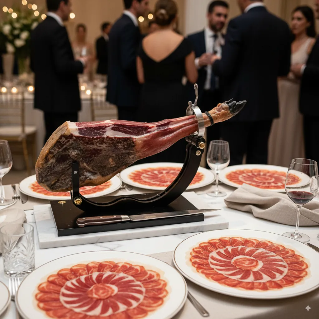 Emplatado de jamón ibérico al corte