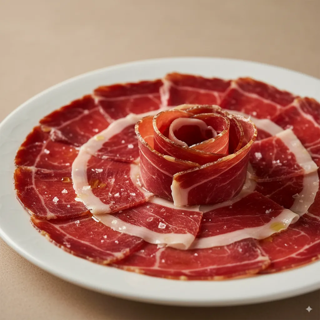 Emplatado de jamón ibérico al corte