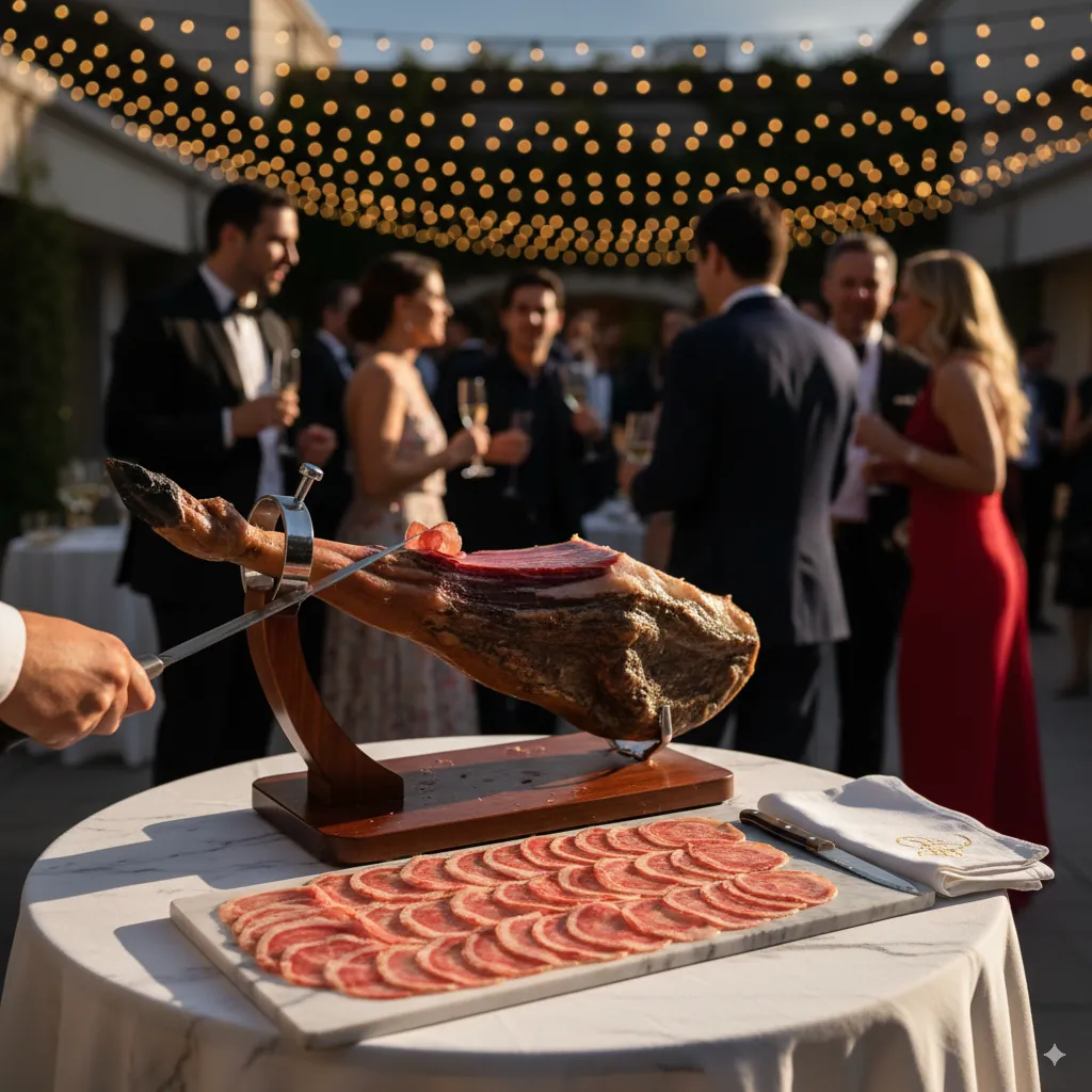 Emplatado de jamón ibérico al corte