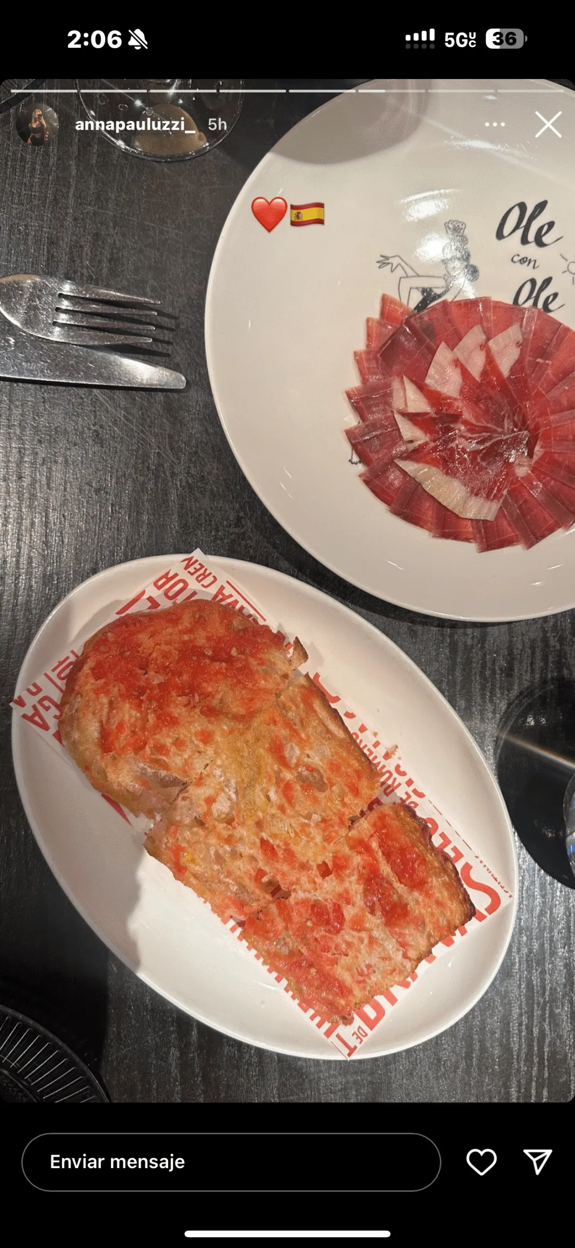 Emplatado de jamón ibérico al corte