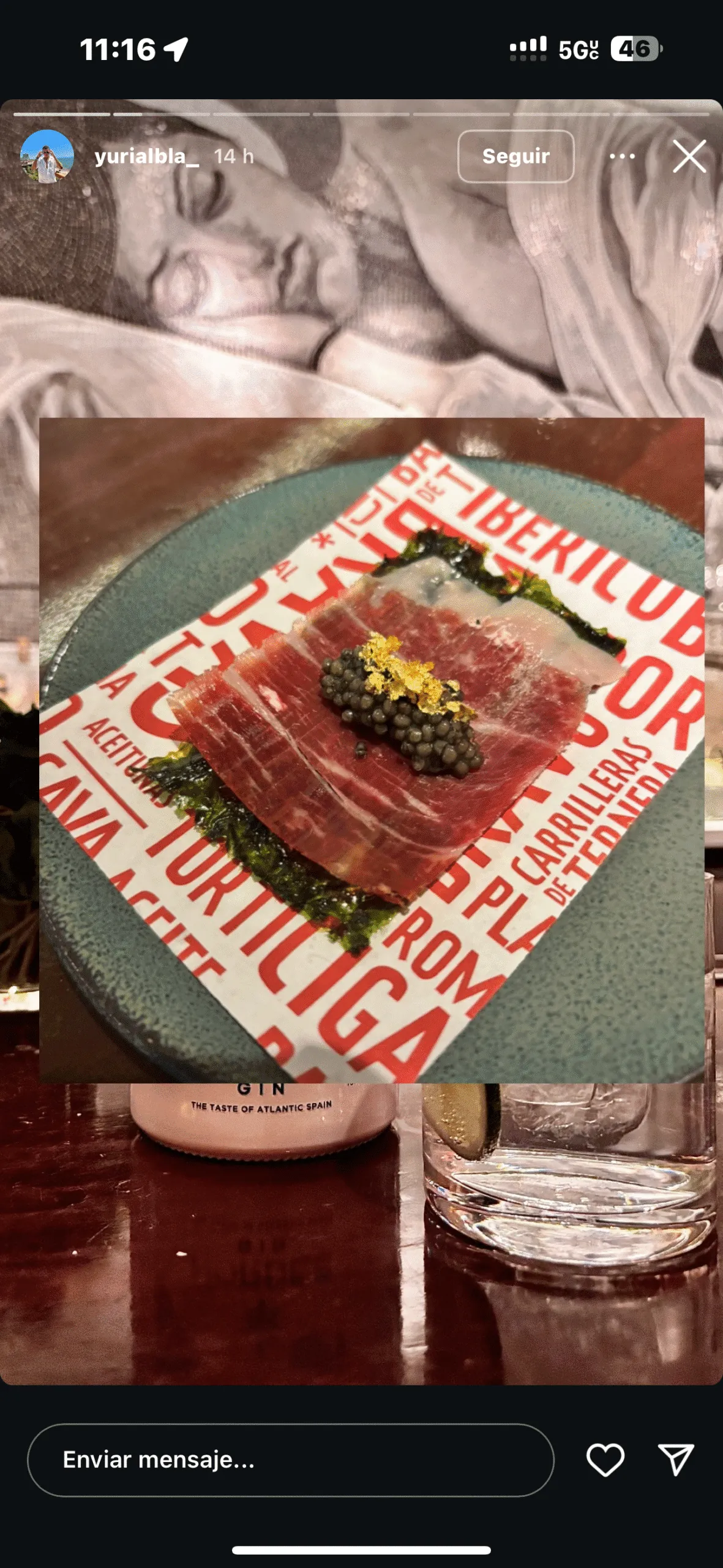 Emplatado de jamón ibérico al corte