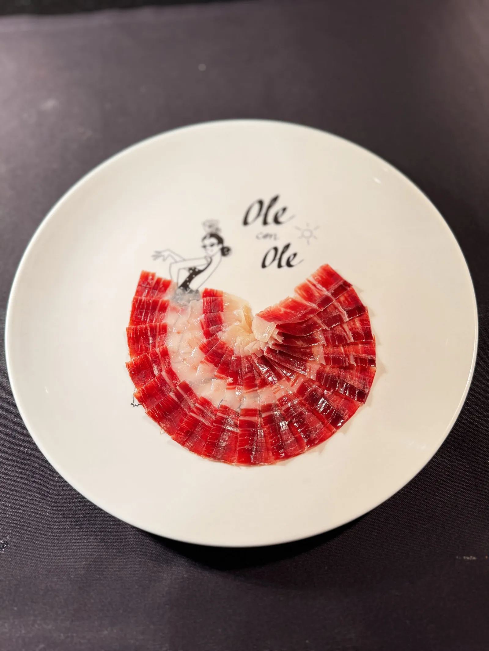 Emplatado de jamón ibérico al corte