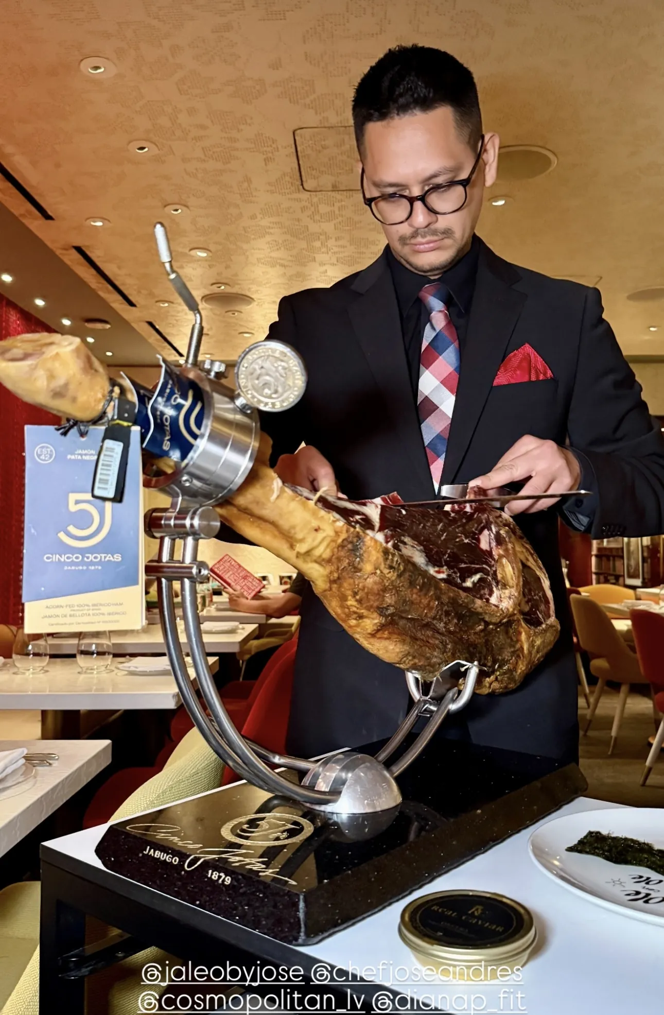 Emplatado de jamón ibérico al corte