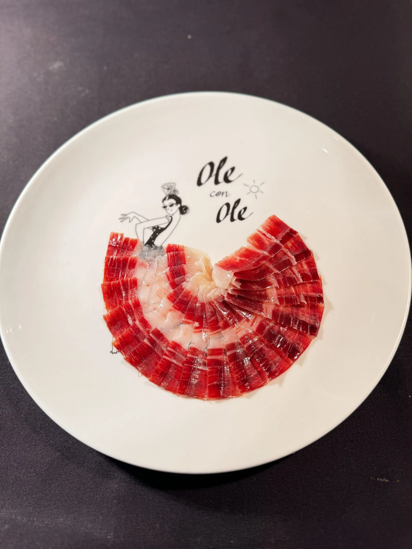 Emplatado de jamón ibérico al corte