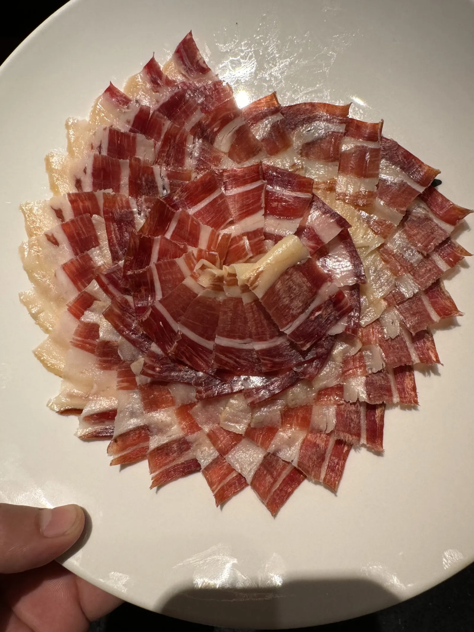 Emplatado de jamón ibérico al corte