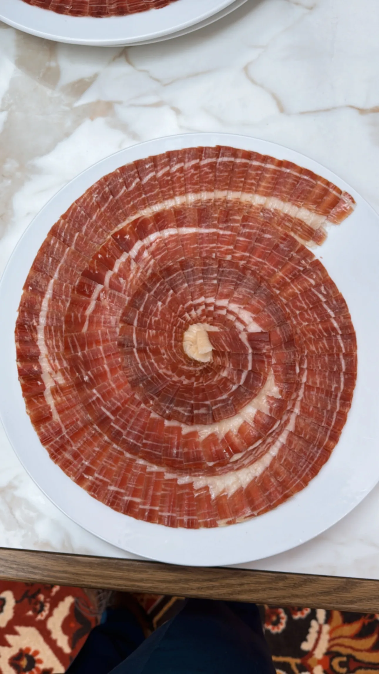 Emplatado de jamón ibérico al corte