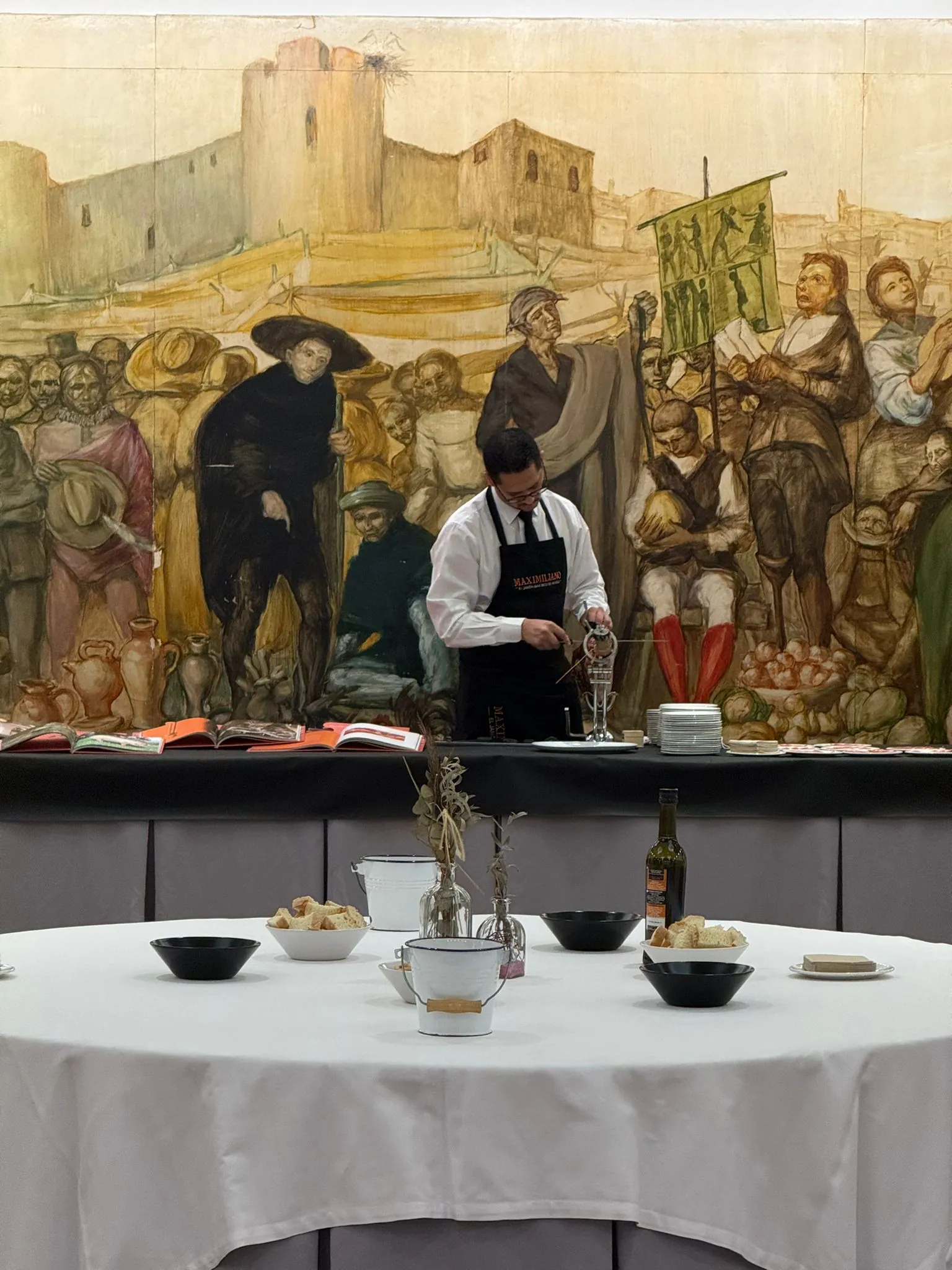 Servicio de corte de jamón en evento