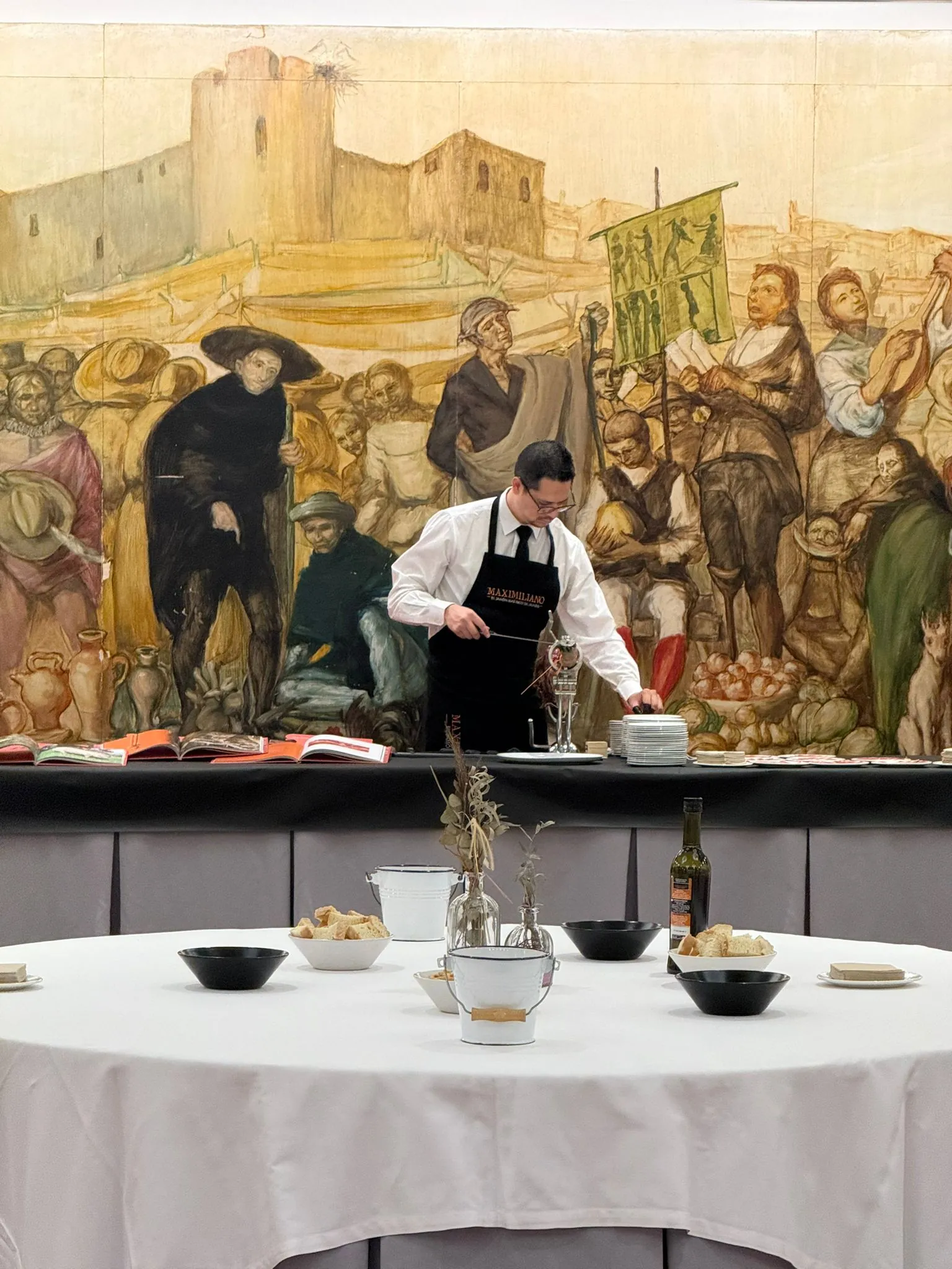 Servicio de corte de jamón en evento