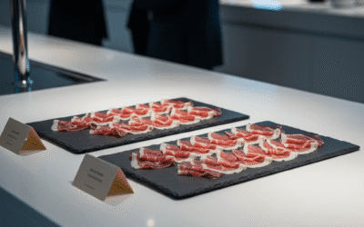 Un rincón del jamón bien situado convierte el cóctel en una experiencia.